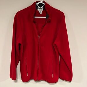Jennifer, Moore, red fleece jacket size medium
